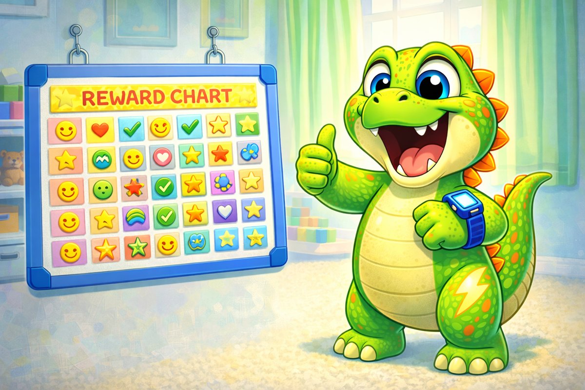 Jax pointing at a reward chart
